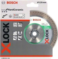 алмазный по керам. X-LOCK Best for Hard Ceramic (2608615135) d=125мм d(посад.)=22.23мм (угловые шлифмашины)