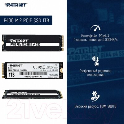Накопитель PCI-E 4.0 x4 1Tb P400P1TBM28H P400 M.2 2280