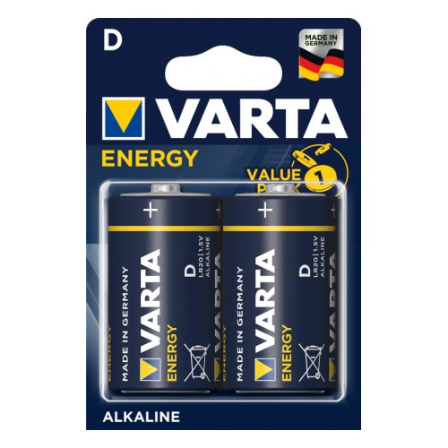 Батарейка Varta ENERGY LR20 D BL2 Alkaline 1.5V (4120) (2/20/100) (2 шт.)