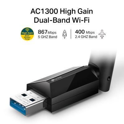 Archer T3U Nano AC1300 Ультракомпактный Wi-Fi USB-адаптер с поддержкой MU-MIMO