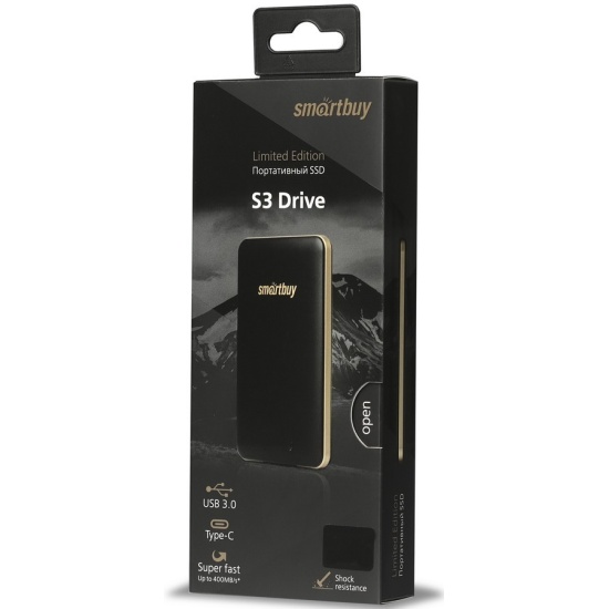 SSD S3 Drive 256Gb USB 3.0 SB256GB-S3DB-18SU30, black