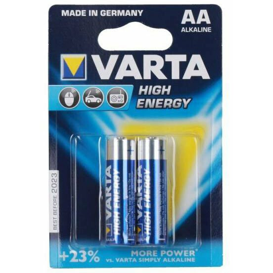 Батарейка Varta High Energy / Longlife Power (AA, 2 шт) AA, 2 шт., тип щёлочная (алкалиновая), напряжение: 1.5 В