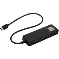 HB24C-210BK Концентратор 4*USB2.0 / TYPE-C PLUG / BLACK