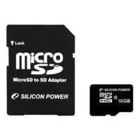 Micro SecureDigital 16Gb SP016GBSTH010V10SP {MicroSDHC Class 10, SD adapter}