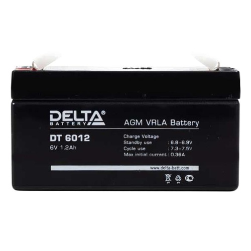 Аккумулятор Delta 6V 1.2Ah DT 6012