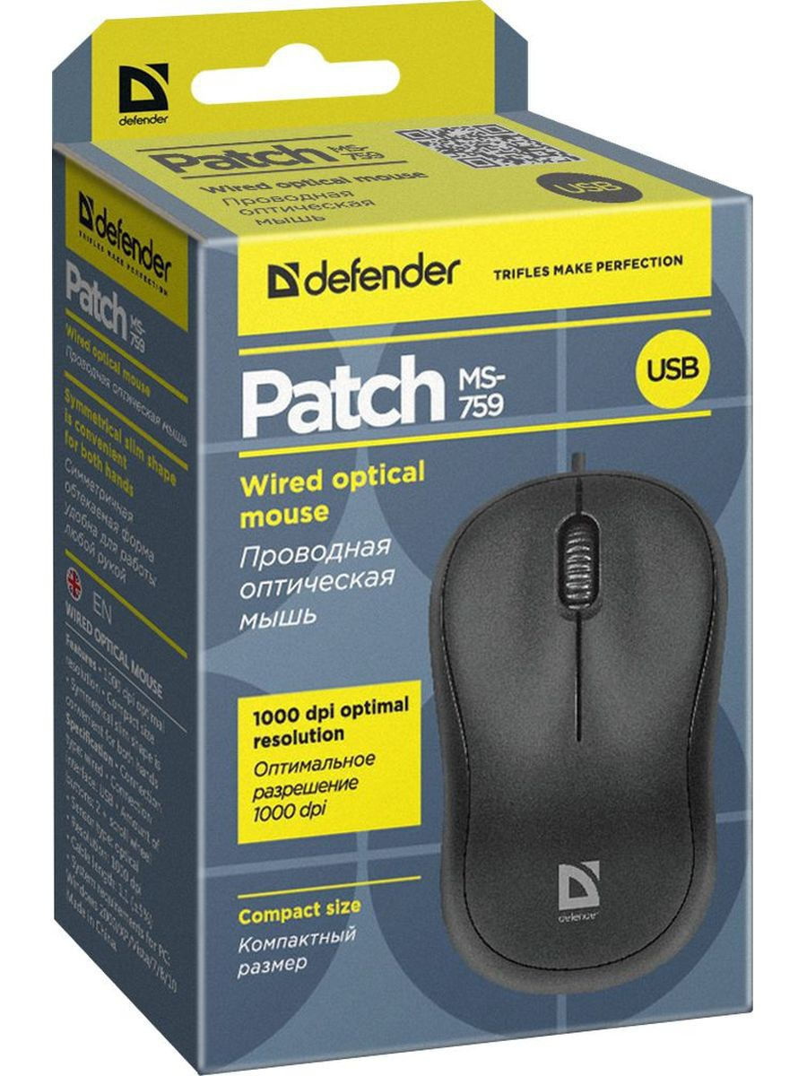 Defender ms 759. Defender Patch MS-759. Defender (52759) Patch MS-759. USB Defender Patch MS-759. Мышь Defender Patch MS-759 USB чёрный.