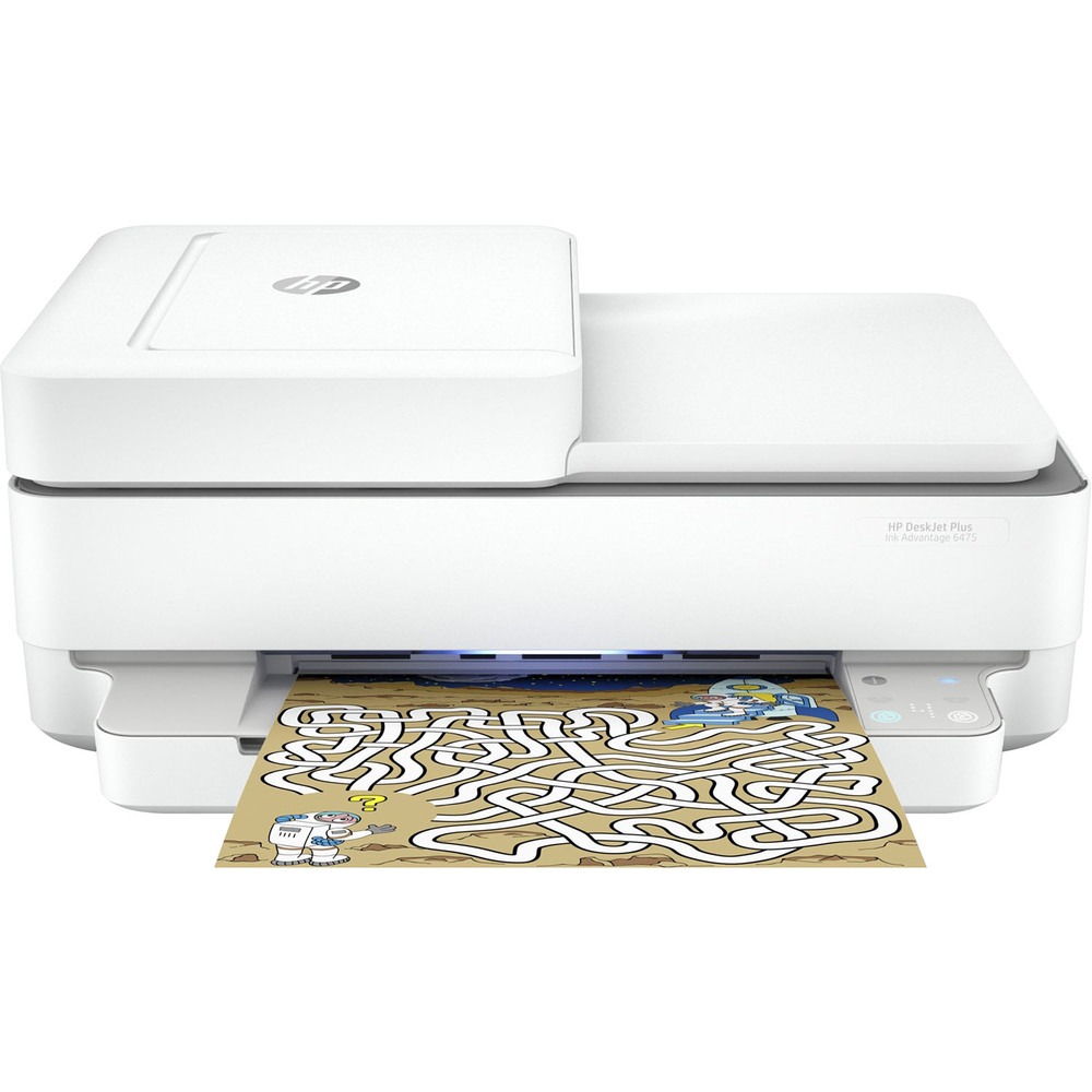 МФУ HP DeskJet Plus Ink Advantage 6475 (5SD78C) (принтер/сканер/копир), факс,  цветная печать, A4, двусторонняя печать, планшетный/протяжный сканер,  сетевой (Ethernet), Wi-Fi, AirPrint купить в Липецке - Регард