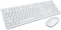 Комплект клавиатура + мышь GKS-140, беспроводная, белый, 2.4 ГГц, 1600 DPI, USB, "nano" приемник