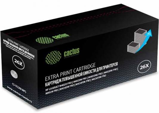 Тонер CACTUS CS-RK-CF226A черный флакон 140гр. (в компл.:чип) для принтера HP LJ M402d/M402n/M426dw/M426fdn/M426fdw