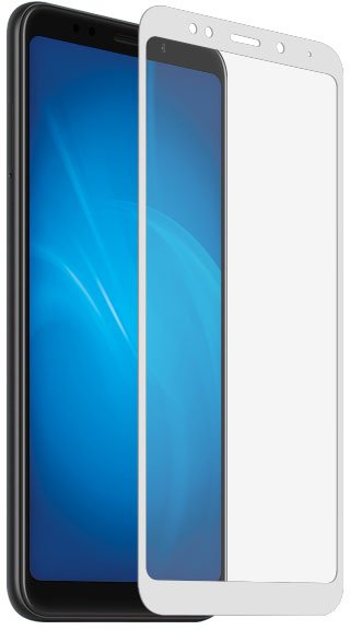 Закалённое стекло Func xiColor-23 White с цветной рамкой (fullscreen) для Xiaomi Redmi 5 Plus
