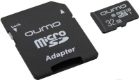 Micro SecureDigital 32Gb QM32GMICSDHC10U3 {MicroSDHC Class 10 UHS-I U3, SD adapter}