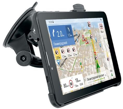 Автомобильный GPS T737 PRO + TC500 7" 1024x600 16384 microSD Bluetooth черный