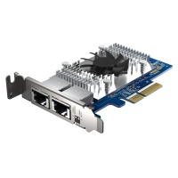 QNAP QXG-10G2T-X710 сетевая карта, интерфейс PCI-E x4, скорость 10 Гбит/с, 2 разъёма RJ-45