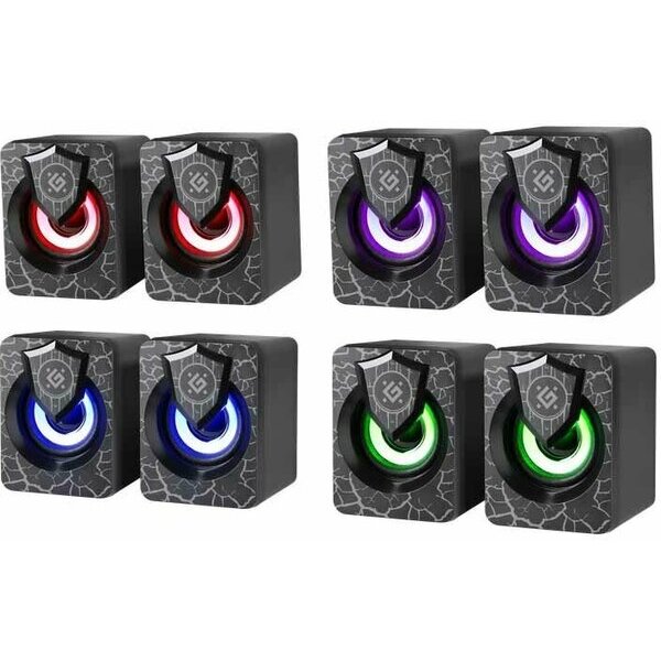 Акустическая 2.0 система Onyx 6Вт, подсветка, питание от USB