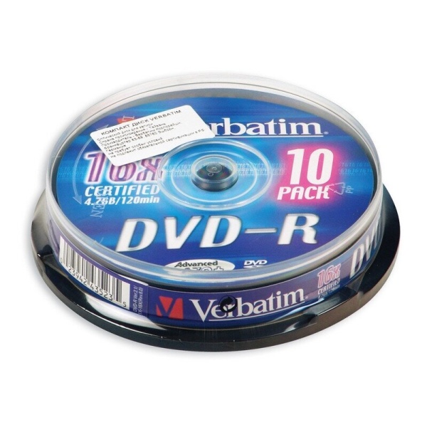 DVD-R 4.7Gb 16x Cake Box (10шт) (43523)