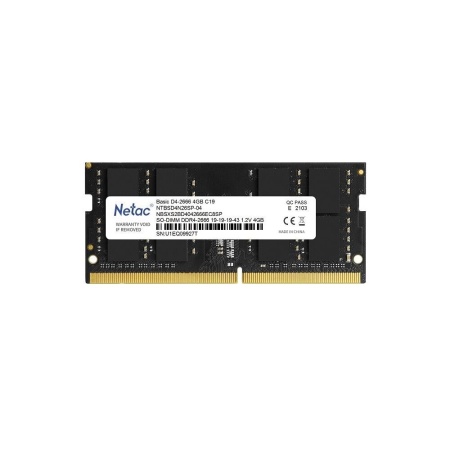 Оперативная память Netac Basic 4GB DDR4 SODIMM PC4-21300 NTBSD4N26SP-04