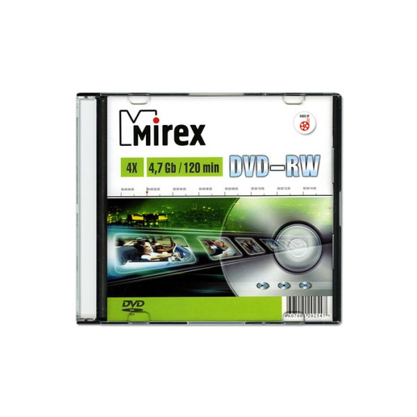 DVD+RW 4.7Gb 4x Slim Case (1шт) (202608)