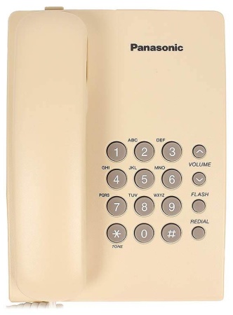 Телефон проводной Panasonic KX-TS2350RUJ бежевый
