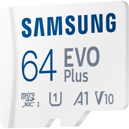 Флеш карта microSDXC 64Gb Class10 Samsung MB-MC64KA/RU EVO PLUS + adapter