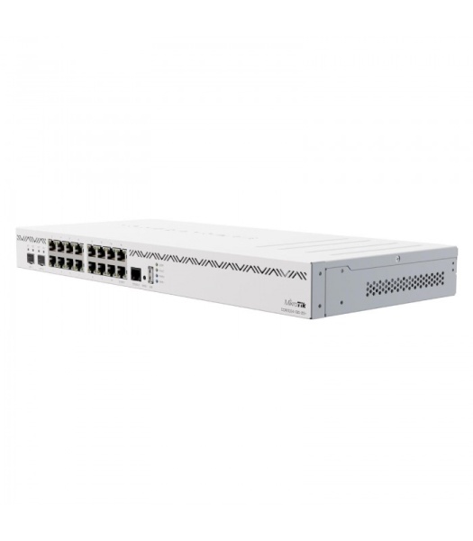 CCR2004-16G-2S+ Cloud Core Router 2004-16G-2S+ with Annapurna Labs Alpine v2 CPU with 4x ARMv8-A Cortex-A57 cores running at 1.7GHz, 4GB of DDR4 RAM, 128MB NAND storage, 16 x Gbit LAN, 2x SFP+ ports, 1U rackmount case, Dual PSU, RouterOS L6 (007704) {5}