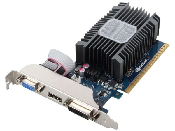 NVIDIA GeForce GT 730 INNO3D 1Gb (N730-1SDV-D3BX) PCI-E 2.0, ядро - 902 МГц, память - 1 Гб DDR3 1800 <noindex>МГц</noindex>, 64 бит, VGA, DVI, HDMI, Retail