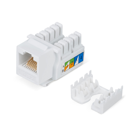 Cabeus KJ-RJ45-Cat.5E-90 Вставка Keystone Jack RJ-45, категория 5e, заделка тип 110, белая