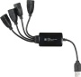 Разветвитель USB 2.0 Buro BU-HUB4-0.3-U2.0-Splitter 4порт. черный