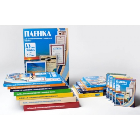 Пленка для ламинирования Office Kit 150мкм A4 (100шт) глянцевая 216x303мм PLP11223-1