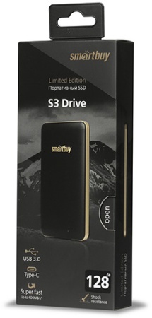 SSD S3 Drive 128Gb USB 3.0 SB128GB-S3DB-18SU30, black