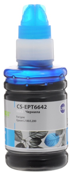 Чернила для Epson L100, голубые, 100ml CS-EPT6642