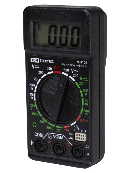 SQ1005-0009 Мультиметр цифровой серия "МастерЭлектрик" М-810В (компакт)