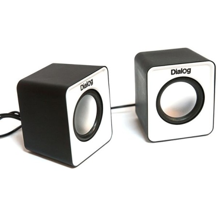 Colibri AC-02UP BLACK-WHITE {акустические 2.0, 5W RMS, питание от USB}