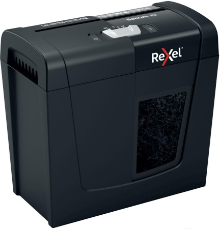 Шредер Rexel Secure X6 EU черный (секр.P-4) фрагменты 6лист. 10лтр. скрепки скобы
