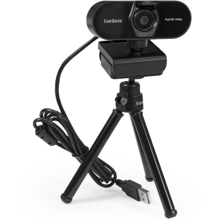 EX287379RUS Stream C925 FullHD T-Tripod (матрица 1/3" 2 Мп, 1920х1080, 1080P, 30fps, 4-линзовый объектив, шторка, фиксированный фокус, USB, микрофон с шумоподавлением, повор