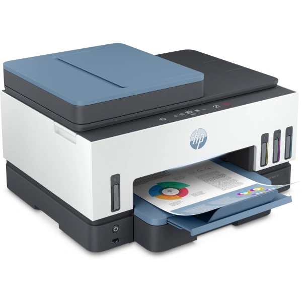 МФУ HP Smart Tank 795 (28B96A) (принтер/сканер/копир), факс, цветная печать, A4, планшетный сканер, ЖК панель, сетевой (Ethernet), Wi-Fi, AirPrint, Bluetooth