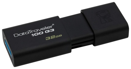 Флеш Диск Kingston 32Gb DataTraveler 100 G3 DT100G3/32GB USB3.0 черный