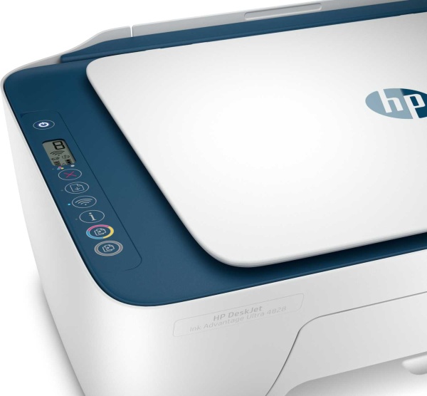 МФУ HP DeskJet Ink Advantage Ultra 4828 (25R76A) (принтер/сканер/копир), цветная печать, A4, печать фотографий, планшетный сканер, ЖК панель, Wi-Fi, AirPrint