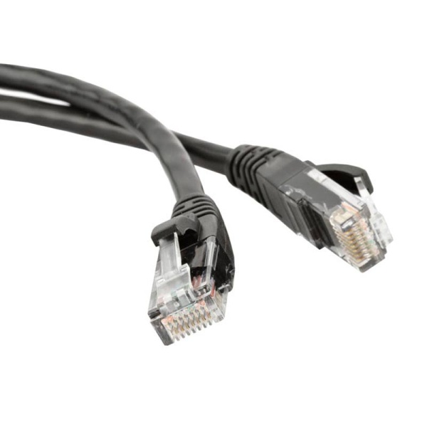 Патч-корд TWT-45-45-0.3-BK UTP вилка RJ-45-вилка RJ-45 кат.5е 0.3м чёрный ПВХ (уп.:1шт)