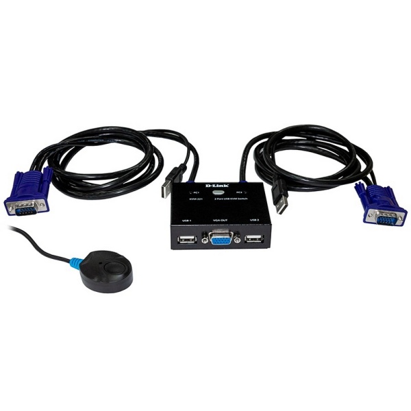 KVM-221/C1A 2-портовый KVM-переключатель с портами VGA и USB