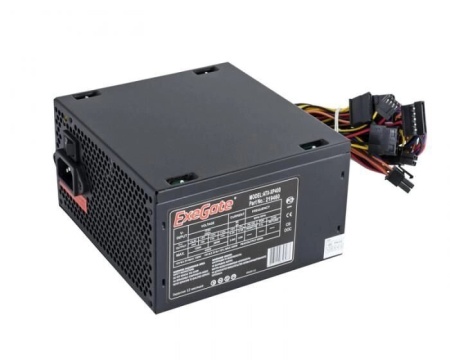 Блок питания EXEGATE EX219459RUS / 251764 400W ATX-XP400 OEM, black, 12cm fan, 24+4pin, 3*SATA, 1*FDD, 2*IDE