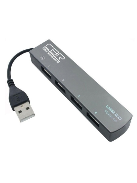 USB-концентратор CBR CH-123, 4 порта, USB 2.0, ноут.