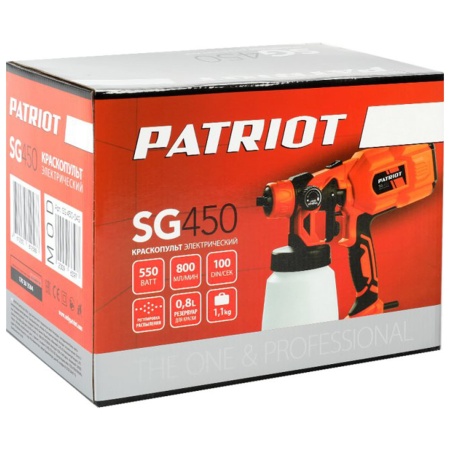 Краскопульт Patriot SG 450 550Вт бак:800мл 800мл/мин