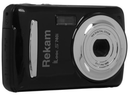 Фотоаппарат Rekam iLook S740i черный 16Mpix 2.4" 720p SDHC/MMC CMOS/AAA