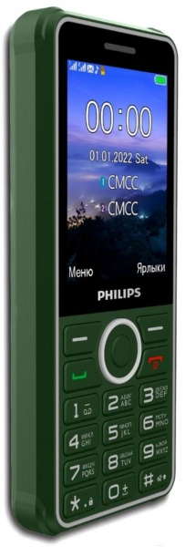 E2301 Xenium зеленый моноблок 2Sim 2.8" 240x320 0.3Mpix GSM900/1800 FM microSD