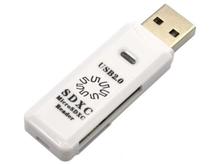 RE2-100WH USB2.0 Устройство ч/з 0 / SD / TF / USB PLUG / WHITE