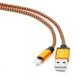 USB 2.0 Cablexpert CC-mUSB2oe1m, AM/microBM 5P, 1м, нейлоновая оплетка, алюминиевые разъемы, оранжевый, пакет