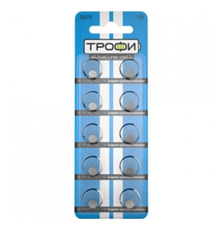 Батарейка Трофи G10 (389) LR1130, LR54 (200/1600/153600) (10 шт. в уп-ке)