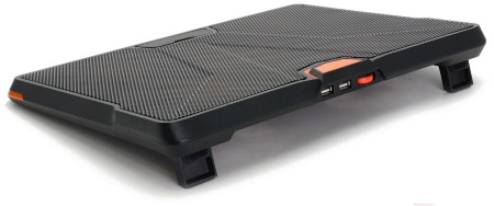 Подставка для ноутбука CMLS-133 ( до 19" Размер 390*295*30 мм , кулеры: D110mm*1+ D85mm*4, оранжевая led подсветка, регулятор скорости, 3 уровня наклона)