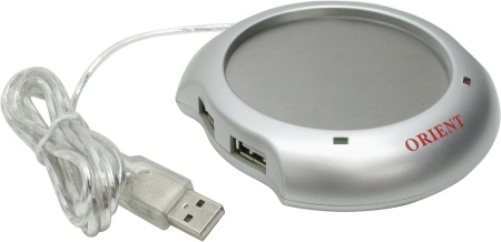 Подогреватель для кружки W1002B со встроенным HUB 4port USB 2.0, питание от USB