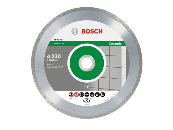 Диск отрезной по керам. Bosch Standard for Ceramic (2608602205) d=230мм d(посад.)=22.23мм (угловые шлифмашины)